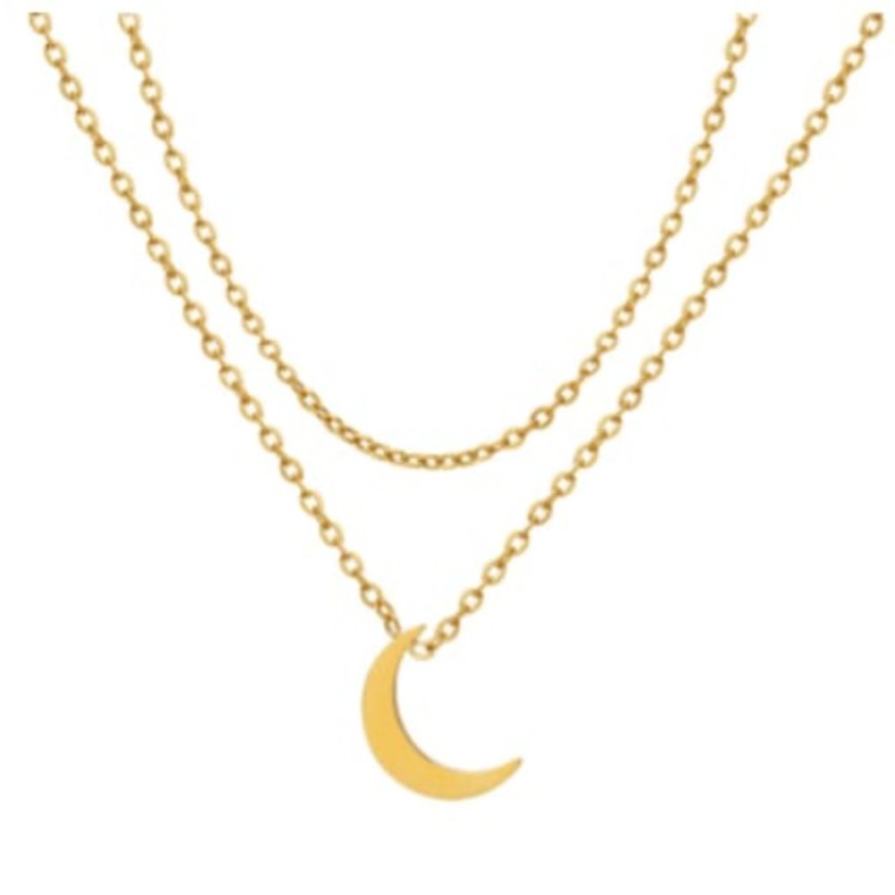 Moon Child Layered Necklace - Picture 2 of 3